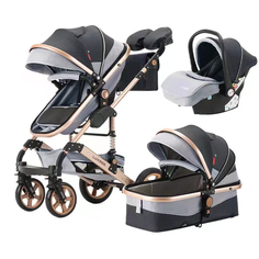 Детская коляска-трансформер 3 в 1 Luxmom 510, черный