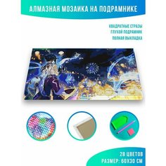 Алмазная мозаика на подрамнике - вышивка Genshin Impact - Сяо 30 х 60 см Красиво Красим