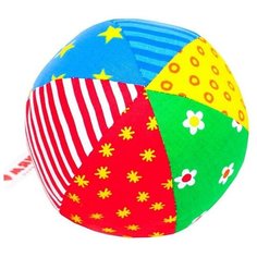 Развивающий мягкая погремушка «Мяч Радуга», цвета микс Мякиши
