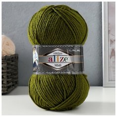 Пряжа "Superlana midi" 25% шерсть, 75% акрил 170м/100гр (620) нет бренда