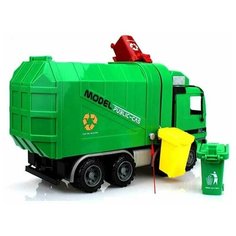 Мусоровоз, инерционная машинка с контейнерами для мусора Нет бренда
