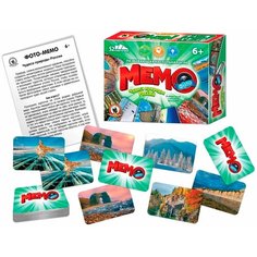 Настольная игра Фото-мемо Природные чудеса России 34 карточки 04605 Русский стиль