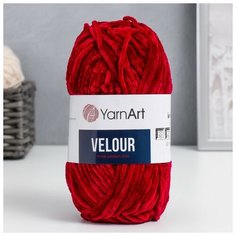 Пряжа "Velour" 100% микрополиэстер 170м/100г (847 бордо) Yarn Art