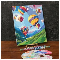 Картина по номерам на холсте с подрамником «Воздушные шары» 40х50 см Школа талантов