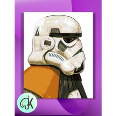 Картина по номерам на холсте В Профиль - Штурмовик, 30 х 40 см КУЛЬТУРА ЦВЕТА