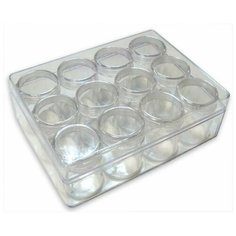 Контейнер для бисера (12 баночек) 3,7 см Нет бренда