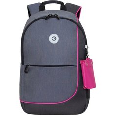 Рюкзак GRIZZLY RD-345-2 джинс-черный, 27х40х15