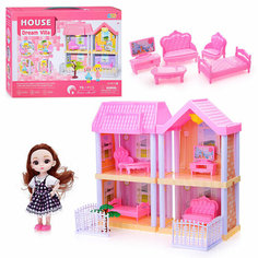 Дом для куклы 666-3E-1 "Dream house-3" в коробке Oubaoloon