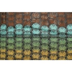 Ткань Шелк-жаккард Chamtu Etro батик с блеском бежево-бирюзовый, ш132см, 0,5 м