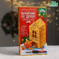 Набор для выжигания и росписи по дереву Чайный домик Нет бренда