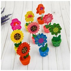 Визитница-прищепка «Цветочная полянка», цвета микс Romanoff