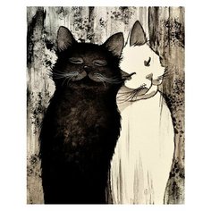 Картина по номерам Кошачья любовь 40х50 см АртТойс