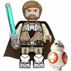 Фигурка Star Wars Звёздные Войны, Оби-Ван Кеноби и дроид BB8, конструктор для мальчиков Нет бренда