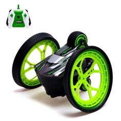 Машина-перевёртыш радиоуправляемая STUNT, работает от батареек, цвет зеленый Noname