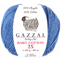 Пряжа GAZZAL Baby Cotton 25, 50 % хлопок, 50 % акрил, 25 г, 82 м, 1 шт., 3431
