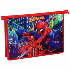 Папка для тетрадей А4, на молнии, пластик, Человек-паук Marvel