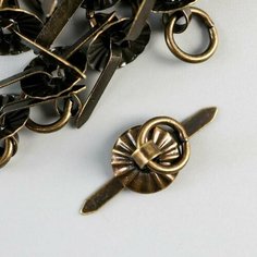Ручка для шкатулки металл Молоточек бронза набор 10 шт С183 1,2х1,2 см Китай