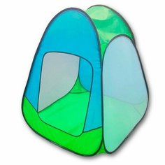 Палатка детская игровая "Радужный домик" 75х75х90, цвет салатовый/голубой Нет бренда