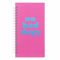 Записная книжка 96 листов А6 на гребне "No bad days", твердая обложка, матовая ламинация, выборочный УФ-лак Нет бренда