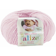 Пряжа Alize Baby Wool светло-розовый (185), 40%шерсть/20%бамбук/40%акрил, 175м, 50г, 5шт