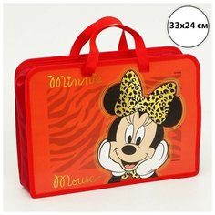 Папка с ручками А4, 33х24х8 см, пластик, Минни Маус Disney