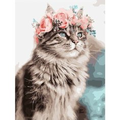 Картина по номерам Кошечка весна 40х50 см АртТойс