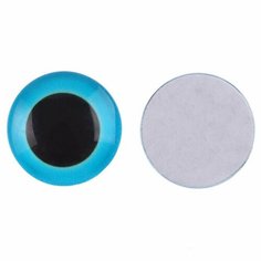 Школа талантов Глаза на клеевой основе, набор 10 шт, размер 1 шт. — 12 мм, цвет голубой