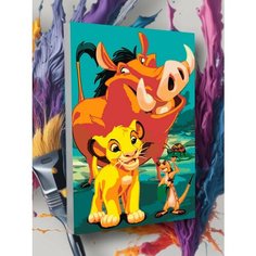 Картина по номерам Король и Лев Тимон Пумба Симба Животные Круто красим