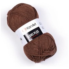 Пряжа YARNART Jeans Plus (YarnArt), мол. шоколад - 70, 55% хлопок, 45% полиакрил, 5 мотков, 100 г, 160 м.