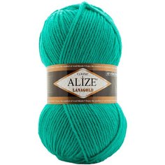 Пряжа Alize Lanagold бирюзово-зеленый (477), 51%акрил/49%шерсть, 240м, 100г, 5шт