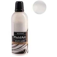 Краска акриловая для техники Флюид Арт, KolerPark, серебро, 80 мл