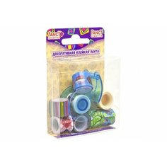 Декоративная клейкая лента ассорти в диспенсере, 10 мм x 1 м x 8 штук Action!