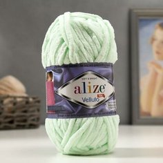 Пряжа "Velluto" 100% микрополиэстер 68м/100гр (464 мята) Alize