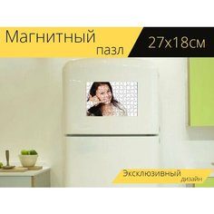 Магнитный пазл "Вызов, коммуникация, контакт" на холодильник 27 x 18 см. Lots Prints