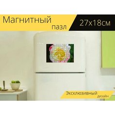 Магнитный пазл "Rose, роуз, весна" на холодильник 27 x 18 см. Lots Prints