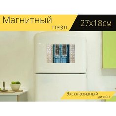 Магнитный пазл "Дверь, старый, традиционный" на холодильник 27 x 18 см. Lots Prints