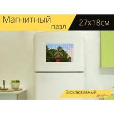 Магнитный пазл "Голландская ветряная мельница, мельница, голландия" на холодильник 27 x 18 см. Lots Prints