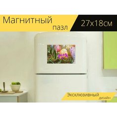 Магнитный пазл "Пасхальный, пасхальные яйца, весна" на холодильник 27 x 18 см. Lots Prints