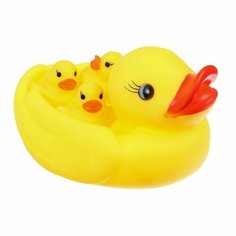 Набор игрушек для ванны «Утки» мыльница, игрушки 3 шт.