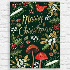 Картина по номерам на холсте новый год рождество (с новым годом, поздравления, узор, уют) - 13100 40х30 Бруталити