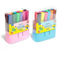 Фломастеры 12 цветов Jambo, утолщённые, в пластиковом пенале, вентилируемый колпачок, микс Dreammart