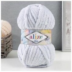 Пряжа "Softy mega" 100% микрополиэстер 70м/100гр (416 серый), 1шт Alize