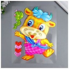 Наклейка бумага "Коровка" 25х20 см Noname