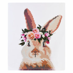 Алмазная мозаика с мольбертом "Зайчик" 21х25 см, 1 дизайн, частичная выкладка Mazari
