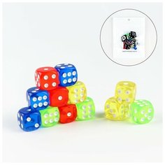 Кости игральные 1.4 х 1.4 см, набор 12 шт, 2 штуки Noname
