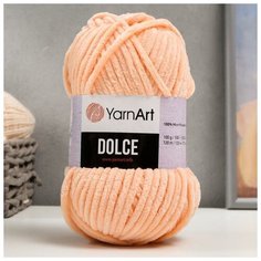 Пряжа "Dolce" 100% микрополиэстер 120м/100гр (773 персик), 1шт Yarn Art