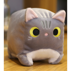Мягкая игрушка Котик Кубик, серый, 20 см Китай