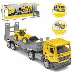 Эвакуатор с машинкой инерционный, открываются двери (металл, пластик)(в коробке) Китай