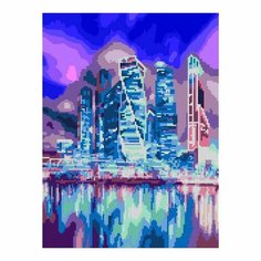 Lori Алмазная мозаика, 30 × 40 см, частичное заполнение «Москва-сити»