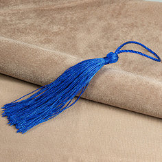 Кисть декоративная 8 см синяя для творчества / Кисти для штор и подушек 5 штук Из Копаневки
